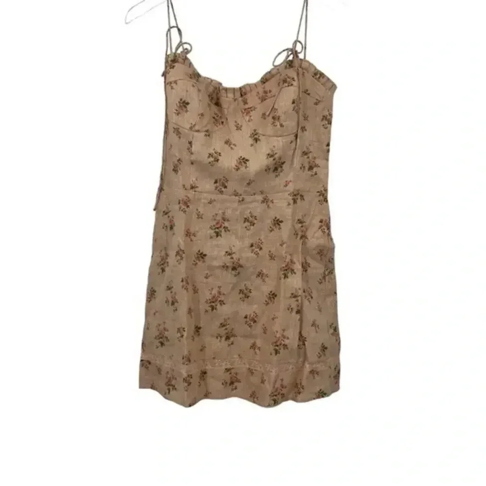 Reformation Andy Floral Mini Dress Size 10 B1047 - Picture 3 of 6